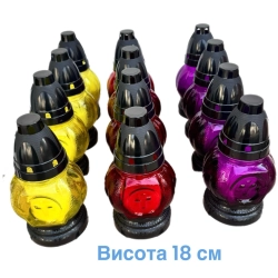 Лампада скло цвітна 12 шт. в упаковці.