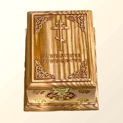 Хрестильна скринька дерево ясінь (11,5х6,5 см).