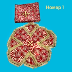 Покровці тканина парча Червоні