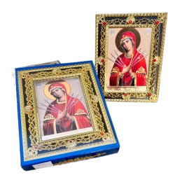 Икона Семистрельная на дереве с ризой 115х150см. с упаковке