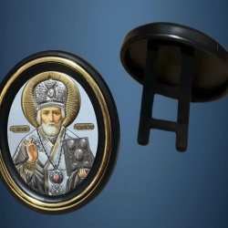 Ікона овал Святитель Миколай  60х90 мм.літографія