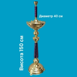 Підсвічник на 44 свечки, червоний, булат, латунь лак.