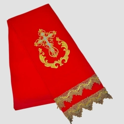 Закладка атлас вышита червона довжина 1.50 см.