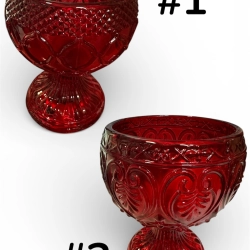 Лампада скляна червона. Висота 10 см