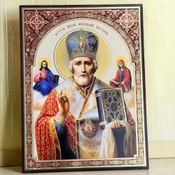 Святий Миколай літографія 30х40 см.
