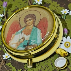 Ладаница с иконой Ангела Хранителя диам. 5 см.