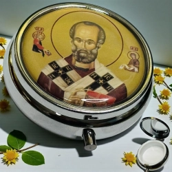 Ладаниця з іконою Святого Миколая  діам. 5 см.