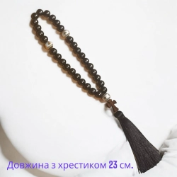 Четки камень гагат 30 бусин.