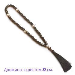 Четки камень гагат 50 бусин.