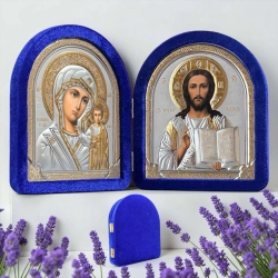 Складень оксамит арка 17х20см. в розгорн. вигляді (33х20см) синій