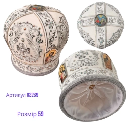 Мітра оксамит вишита з камінням 59р.