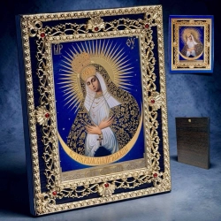 Ікона Б М Острбрамська 17.5х22.5 дерево, риза
