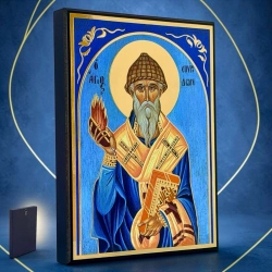 Икона Спиридон Тримифунтский 19х14 см.