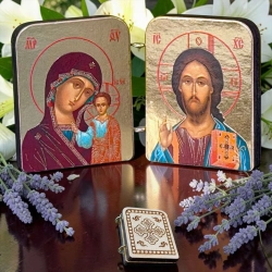 Богородиця і Спаситель Візант. складень дерев