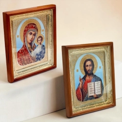 Вінчальна пара в кіоті із дерева 19х22 см. літографія