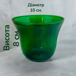 Стакан скло в лампаду великій висота 8 см. зелений