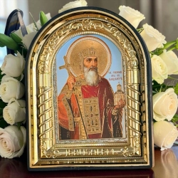 Ікона Св. Равноап. Князь Володимир в рамці з пластику 11.5х9 см.