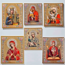 Ікони літографії Богородичні 15х18 см. конгрев