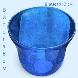Стакан скло в лампаду великій висота 8 см. синій