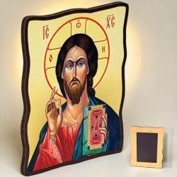 Икона Спасителя 6,5х8,5 см. МДФ с магнитом