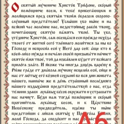 Молитва Святому мученику Тріфону формат А6 ламін.