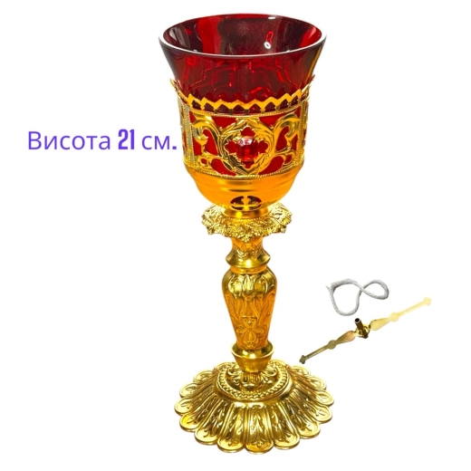 Лампада настольна  эмаль, латунь.