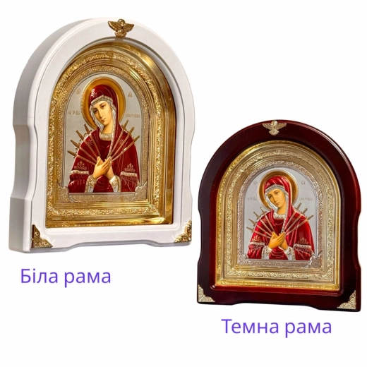 Икона Семистрельная Богородиця в дерев