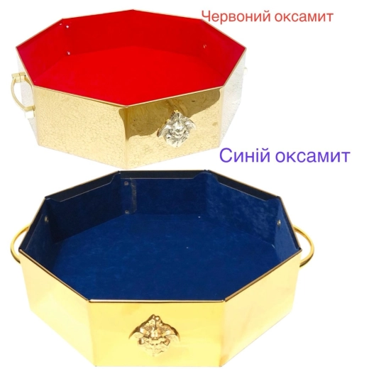 Піднос для пожертви латунь лак (D-30см)