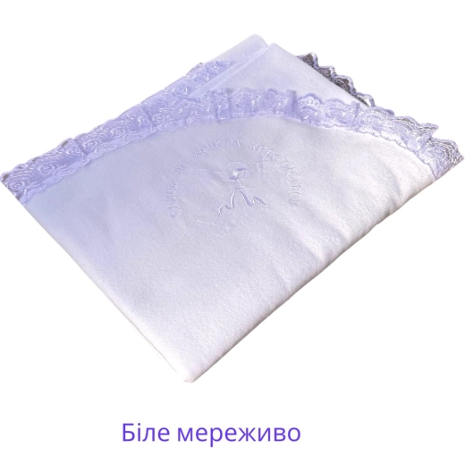 Крижми фланель 110х88см 100% бавовна 3 кольори вишивки