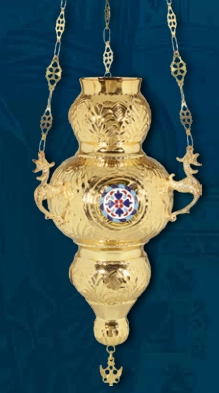 Г Лампада підвісна золоченна 254-17х37