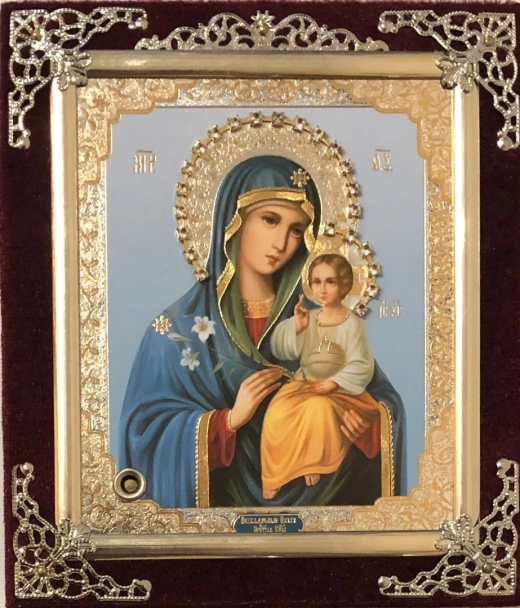 Икона С бархат 13х15 (с украшением)
