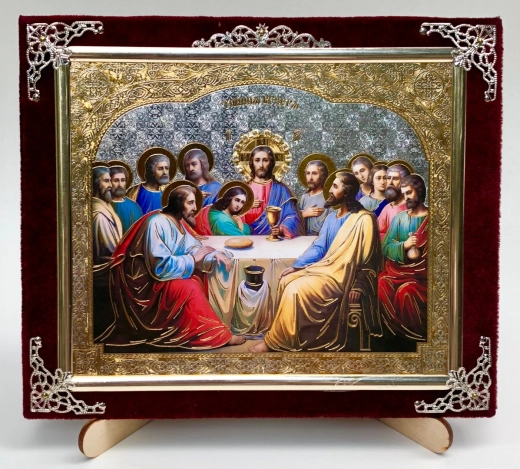 Икона С бархат 13х15 (с украшением)
