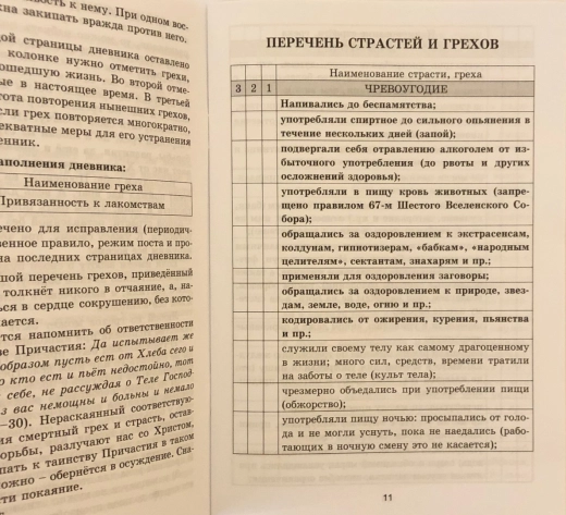 Дневник кающегося (Перечень смертных грехов и страстей) С. М. Масленников