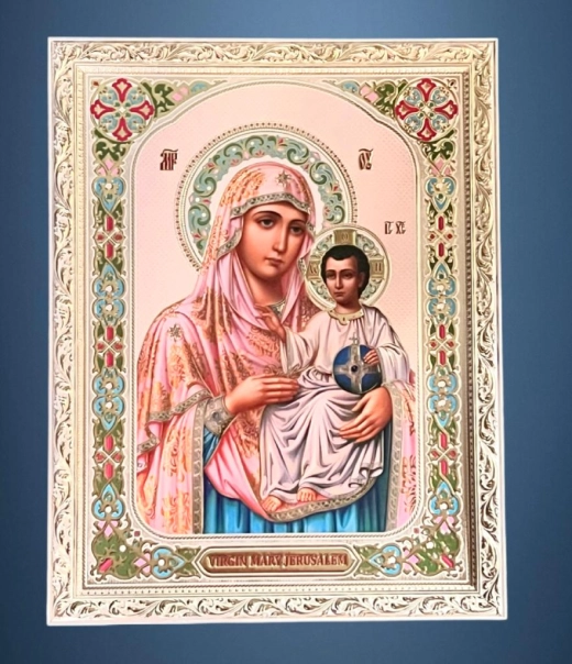 Икона Иерусалимская Матерь Божья литография конгрев 30х40 см.