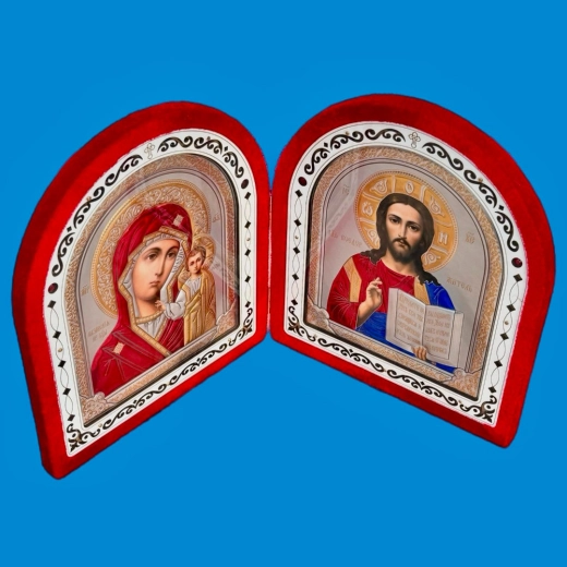 Складень бархат арка оргстекло 22х18 см.