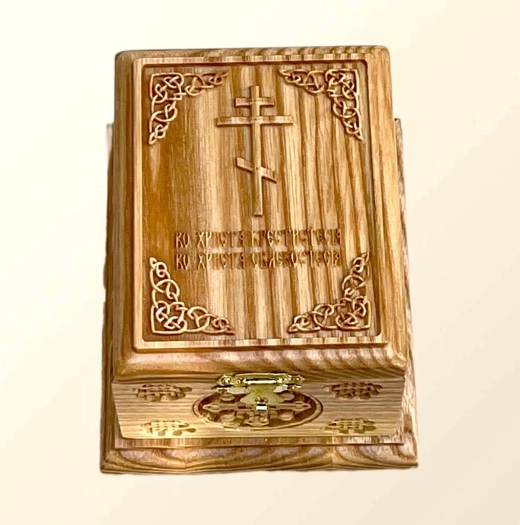 Хрестильна скринька дерево ясінь (11,5х6,5 см).