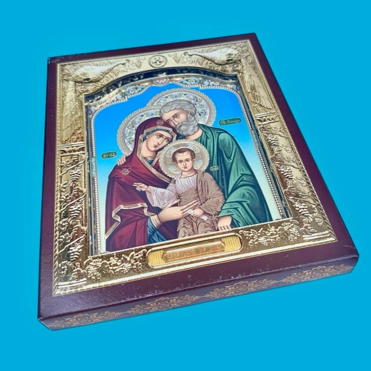 Икона на дереве 16х19 см. Святая Семья.