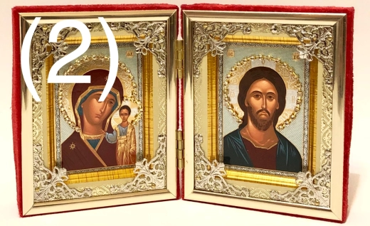 Складень бархат Л (6х9) с украшениями.