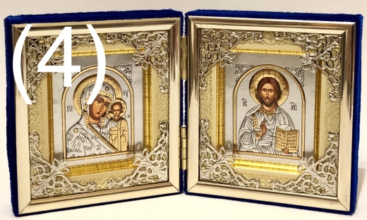 Складень бархат Л (6х9) с украшениями.
