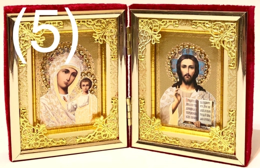 Складень бархат Л (6х9) с украшениями.