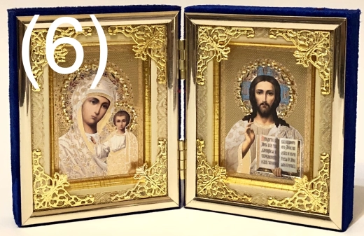 Складень бархат Л (6х9) с украшениями.
