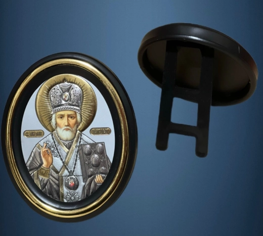 Ікона овал Святитель Миколай  60х90 мм.літографія