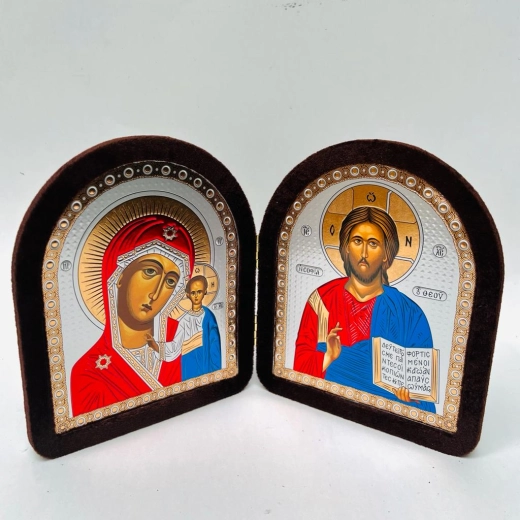 Складень бархат синий арка 19х16 см.