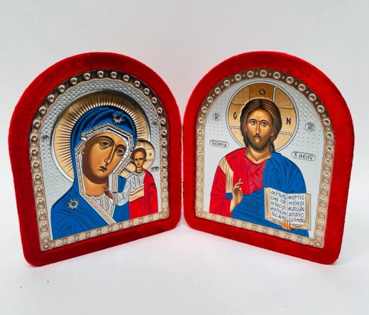 Складень бархат синий арка 19х16 см.