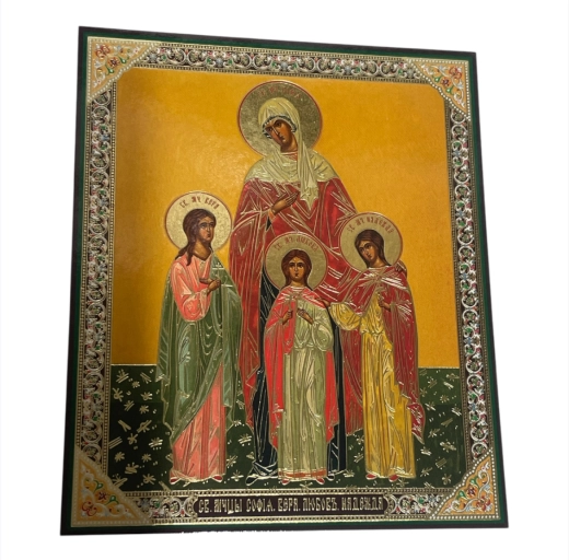 Литография 10х12 Женские имена тинение золотом, лак. 