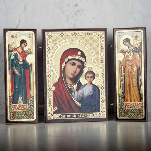 Иконы складни Богородичные 6х9х3 см. 9 Видов в ассортименте