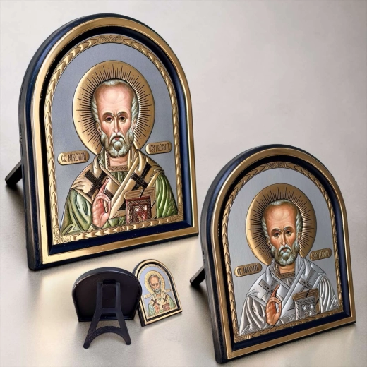 Ікона Святий Миколай 10.5х12,5 см. рамка пластмаса