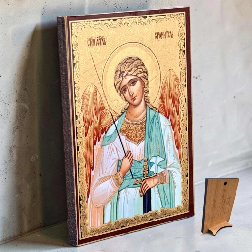 Икона Ангел Хранитель Оргалит 6х9 см.