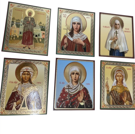 Литография 10х12 Женские имена тинение золотом, лак. 