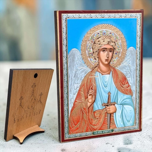 Икона Ангел Хранитель Оргалит 6х9 см.